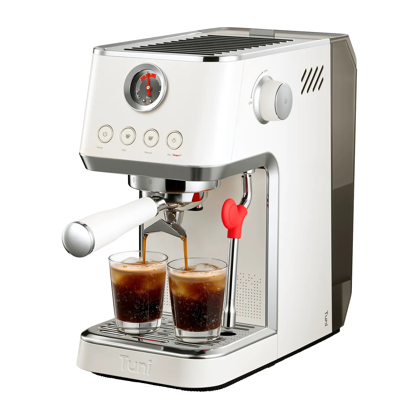 Tuni E2 Gen3 58mm Dual Boiler Semi-Auto Espresso Machine | Hot&Cold Espresso Extraction, 20Bar Espresso Maker Coffee Maker with Super+ Steam Milk Frother, UKLA Pump for Espresso,Cappuccino, Gift for Coffee Lover