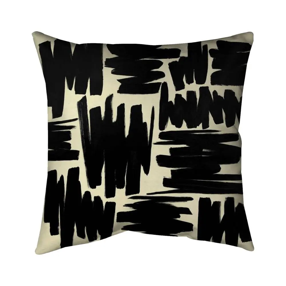 360 Stand 18x18 in. Deconstructed Stripes Twill Weave Poly Throw Pillow - Modern Art Abstract Look Vibrant Print, Home Office Decor Accent Pillow, Artwork Standard Pillows