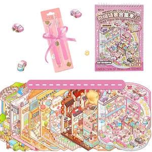 TikTok Famous Miniature DIY House Kit 3D Horror Theme Stickers for Girls Kids Craft Adhesive Scrapbooking Set Perfect for Beginners Gift Crafting Easy Assembly Fun for All Ages