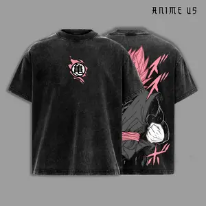 Pink Warrior Transformation Oversized Tee | Vintage Washed Anime Streetwear | Inspired by Legendary Fighter Power Form | Heavy Cotton Graphic Top for Anime Fans & Streetwear Lovers