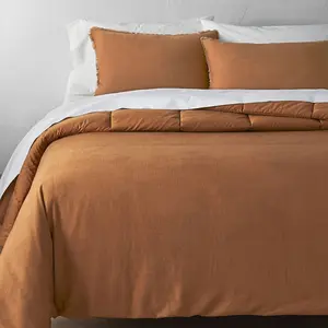 Casaluna Heavyweight Linen Blend Comforter Set Solid