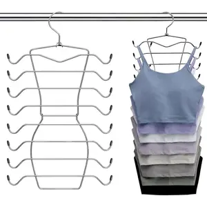 LMMAKE Sturdy Metal Bra Hanger 8-Tier Space Saving Organizer with Smooth Edges for Closet Storage Keeps Garments Neatly Arranged & Wrinkle-Free Hook Hanging Solution