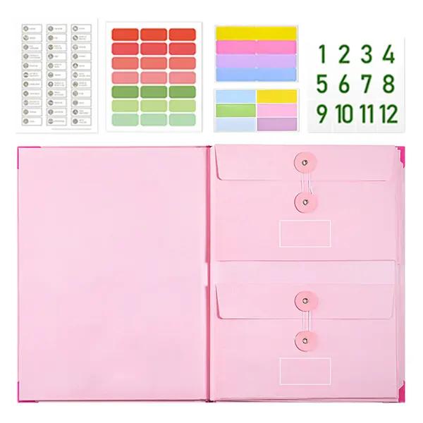 Expandable Accordion File Organizer Manila Pocket Document Folder for Passports, Birth Certificates & Important Papers, Office & Home Storage,Important Documents,Home Office,Multi Pocket