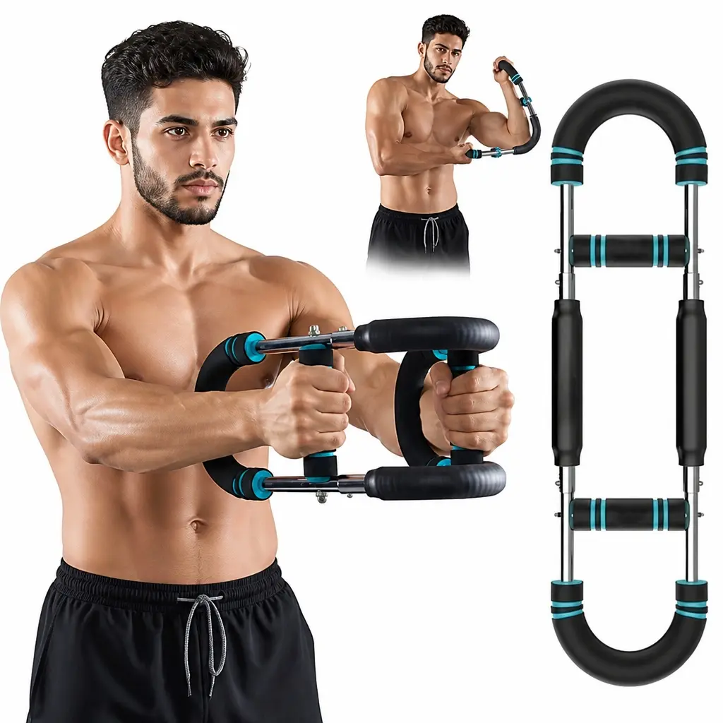 Arm Trainer, Adjustable Chest Workout Equipment, Arm Trainer for Men, Chest Trainer for Men, Shoulder Muscle Training, Portable Spring Resistance Home Fitness Equipment