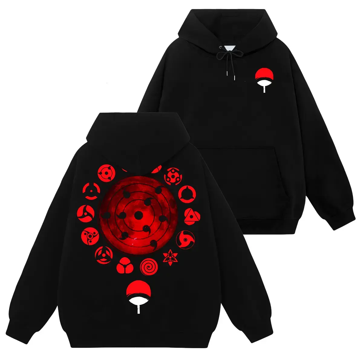 Limited Uchiha Clan Logo - Naruto Shippuden #60 Hoodie T-Shirt Sweatshirt, Retro Vintage Unisex Graphic 90s Cotton, Gift For Wibu, Anime Manga Y2K Streetwear