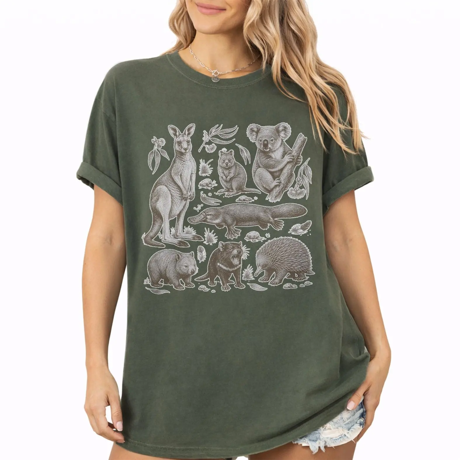 Comfort Colors Australian Wildlife Shirt, Native Australian Animals Shirt, Vintage Nature Graphic Tee, Gift for Wildlife Lovers