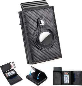 Slim Smart Mens Wallet Card Holder: Pop Up Aluminum Case| Cash Slot | ID Window Fashion MIni Wallet For Men