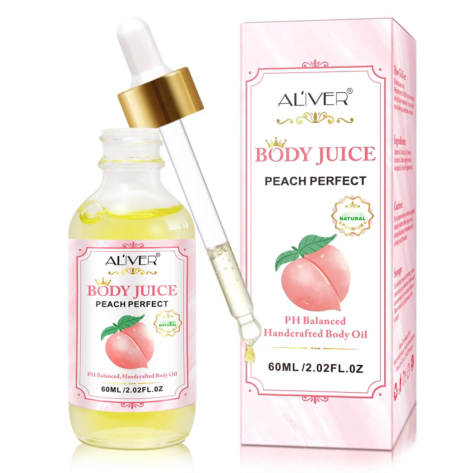 Aliver Body oil (strawberry/peach flavor)-60ml Body Care