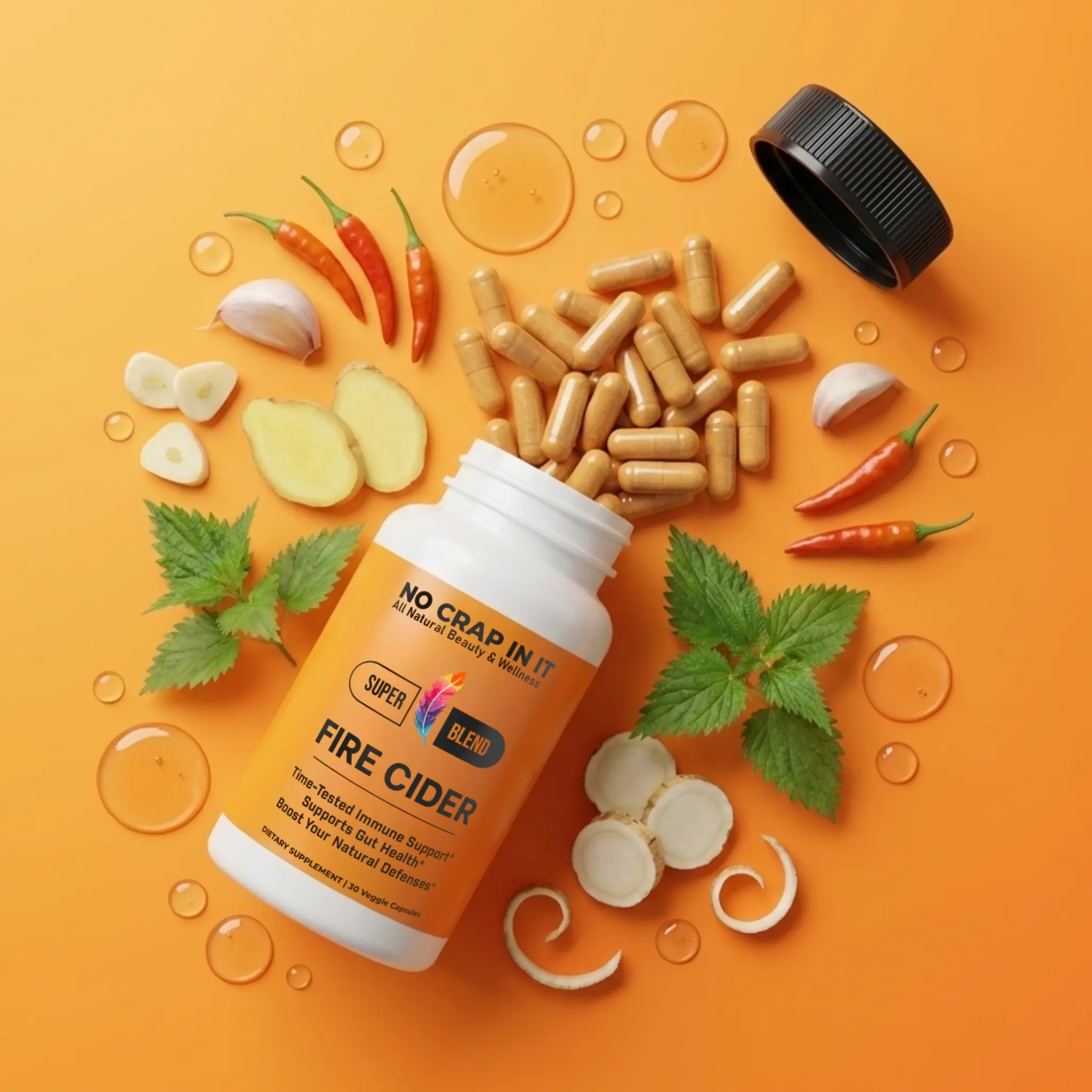Fire Cider Super Blend Supplement l 30 Capsules for Immune Support Fire Cider Super Blend Supplement l 30 Capsules for Immune Support