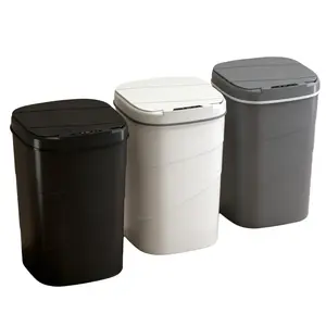 Touchless Smart Trash Can, 14L/18L Motion Sensor Automatic Garbage Bin, Odor Proof Hands-Free, Sleek Modern Design Multi Color Options, Low Energy Consumption Durable, for Home Kitchen Bathroom Bedroom Office, 2 AA Batteries Required (Not Included)