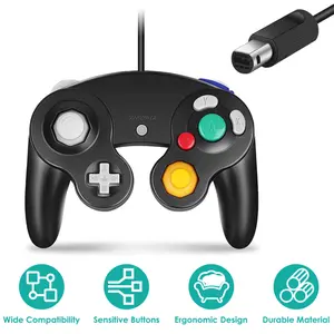 Shock Wired Game Controller, Classic Gamepad Compatible with Nintendo Wii & Gamecube, Wired Gaming Joystick,summervibes