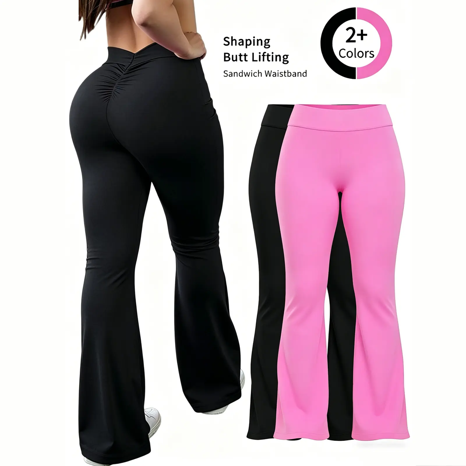 Women's High Waist Leggings, Seamless Butt Lifting Yoga Pants with Tummy Control, Stretchy Sculpting Tights for Gym Workouts, Butt Lifted, Seamless Fabric, Ultra-Stretchy, Skinny Legs