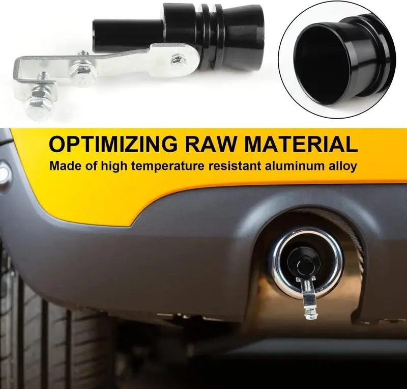 Universal Turbo Sound Pipe Whistle Muffler Sounder Simulator Tailpipe Noise Sound Enhancer Compatible with Truck, Motorcycle, Cars, Dirt Bike and Scooter car decoration