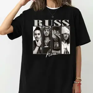 Graphic Russ Music Shirt, Rap T-Shirt, Casual Streetwear Clothing for Fans