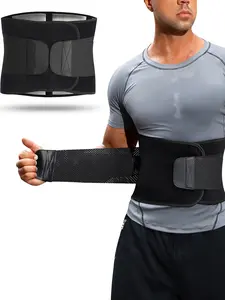 Nebility Men's Dual-Strap Waist Support Belt - Adjustable Waist Trainer with Double Pressure for Sweating and Slimming Enhancement Waist Trimmer Belt