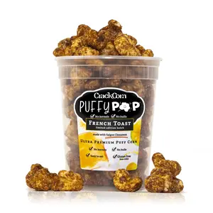 French Toast (GF) Puffy Pop Popcorn Puffs - No Kernels, No Hulls - Easy to Eat Snack French Toast (GF) Puffy Pop Popcorn Puffs - No Kernels, No Hulls - Easy to Eat Snack