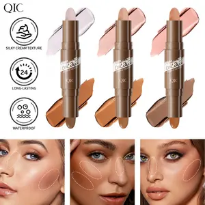 Dual-End Contour Stick — Cream Sculpt & Highlight in One, Easy Blendable Face Contouring for Beginners, Natural Defined Cheekbones Silky Lightweight