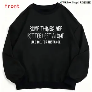 Premium Heavyweight Long Sleeve Sweatshirt with Witty Introverted Humor Print