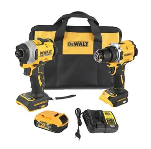 DEWALT DCD850 Plus DCD805 Combo Power Tool Set Cordless Screwdriver And Drill Driver Kit For Home Installation Renovation Construction Dual Function Design Stable Power Output And Integrated Portable Layout