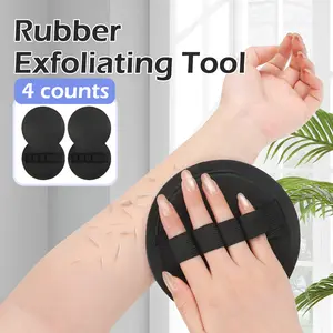 4 Counts Deep Exfoliating Body Scrub Set, Massage & Exfoliating Dual Effects, Heavy-Duty Bath Sponges for Complete Skin Purification