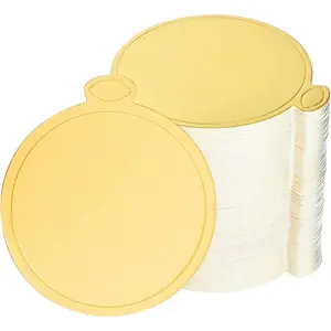 100 Packs  Cake Boards,3.1 inch Mini Round Cake Boards,-graded Corrugated Cardboard Cake Rounds Cake Base, and Oil-proof Cake Plate for Cake DIY,Dessert and Crafts Display