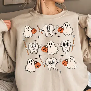 Spooky Halloween Dentist Shirt Dental Halloween Shirts Matching Halloween Dental Shirts Dental Hygiene Shirts Dental Gift