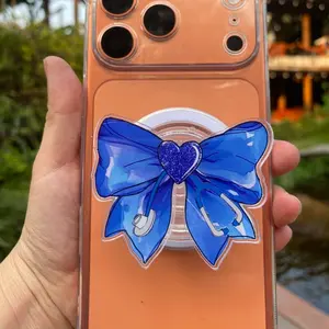 Blue Nurse Bow Magsafe Grip, Mangetic Popsocket, E Reader Grip Kindle Accessories, Girly Phone Holder