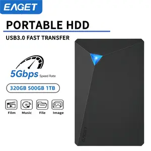 EAGET 1TB Portable External Hard Drive, USB 3.0 Mechanical Hard Drive for Storage Expansion Backup, External Data Storage, Compatible with PC Laptop PS4 Xbox One  Game
