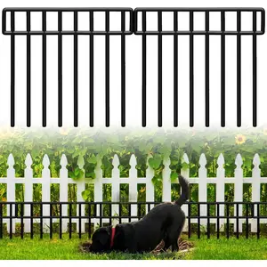 14 Pack Fence Panels 19.5 Ft(L) X 13Inch(H) Barrier Fence - No Dig Fence Panels  Dig Fence Barrier Metal Small Garden Fence Border for    Bottom Blocker for Outdoor Yard Patio