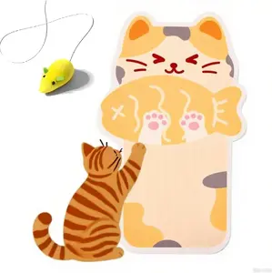 【Buy 1 Get Free Toy Mouse!】Wall Mounted Cat Scratcher, Cat Scratcher for Wall, Self-Adhesive Cat Scratching Mat,Versatile Self Adhesive Replacement Easy Use for Indoor Cats, with Adhesive Backing for Wall, Door, Sofa Kitty