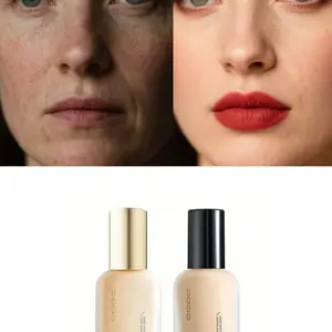 UODO Liquid Lightweight Cosmetic Makeup Foundation 8g，Long-Lasting Waterproof Bb Cream, Brightening Concealer for Dry & Oily Skin, Non-Shedding Formula, Sample Size, Authentic Quality