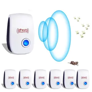 6 Packs Ultrasonic Pest Control Repeller, Electronic Pest Repellent Plug in Indoor for Insect Roaches Spider Ant Bug Mosquito Mouse Repellent for House Kitchen Garage Warehouse