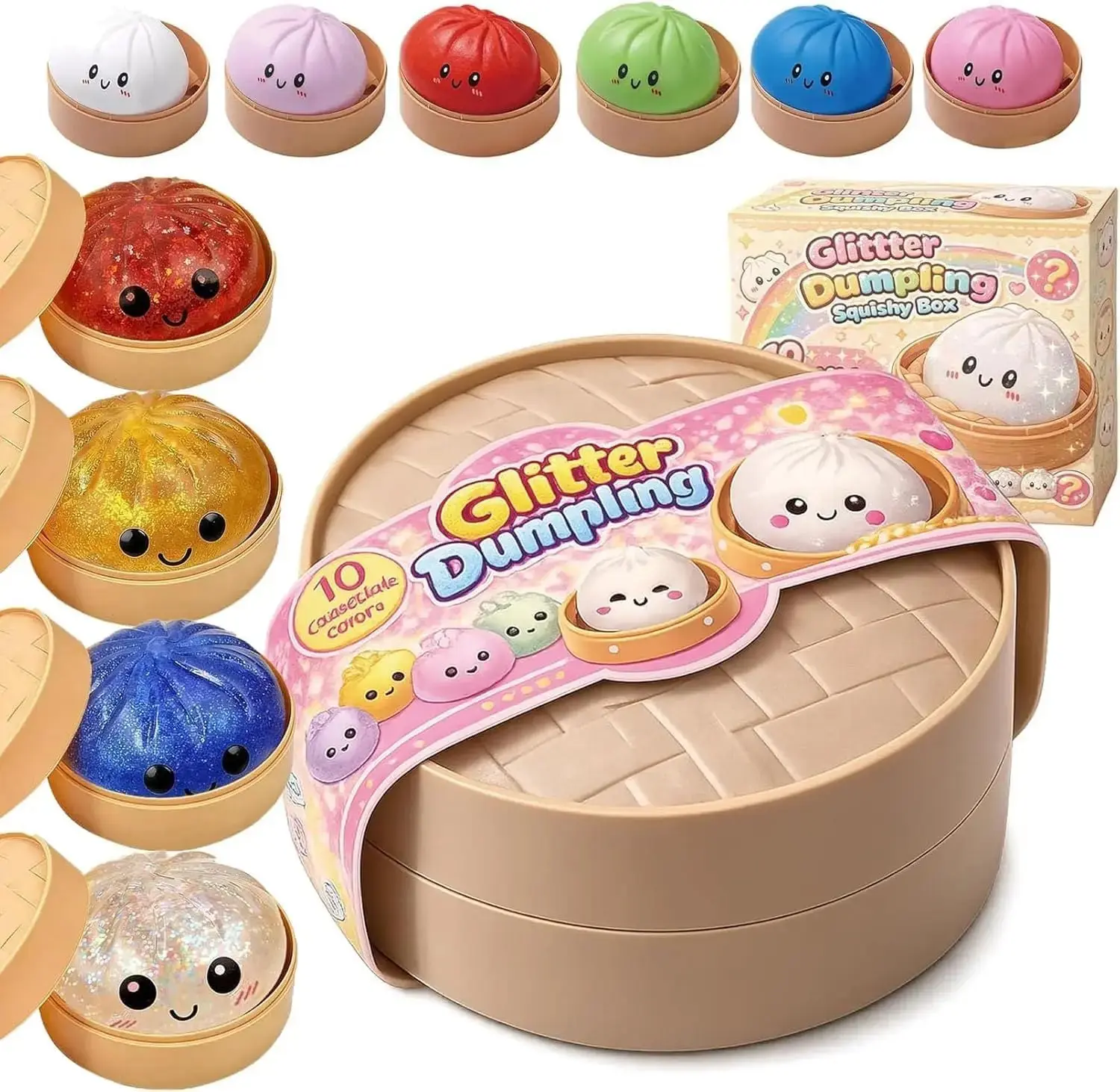 Glitter Dumpling Mystery Box, Classic & Novelty Stress Relief Toy for Toys & Hobbies Enthusiasts