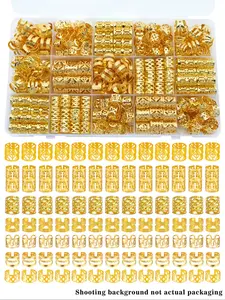 70pcs Alloy Hair Jewelry for Braids, Multi-Style Hair Cuffs, Adjustable Metal Braids Rings, Non-Piercing Ear Clips for Women & Girls
