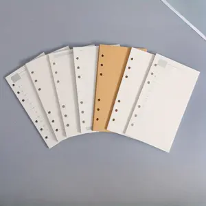 A5 A6 B5 Loose Leaf Refill Paper, 80 Sheets 100 GSM Binder Filler Paper for Study Notes and Office Planning