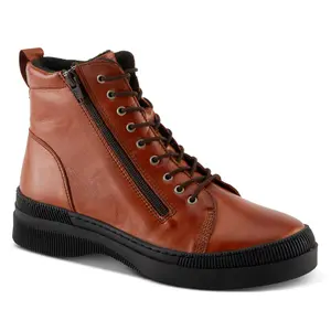 Spring Step Leather Combat-Style Boots - Hoylein