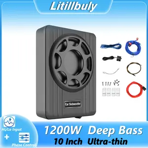 Car Subwoofer 10 Inch 1200W Under-seat Active Car Audio Subwoofer, Efficient Heat Dissipation, Slim Appearance