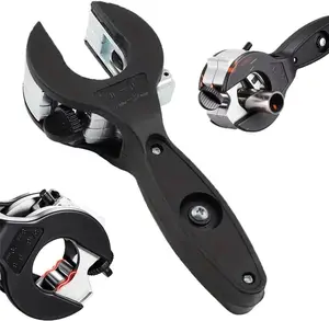 Ratchet-Type Pipe Cutter One-Hand Fast Cutting Tool Adjustable Ratcheting Tubing Cutter for 5/16-1-1/8 Inch Stainless Steel Copper Aluminium Home Use