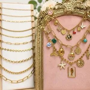 Custom Charm NECKLACE- Build Your Own Charm Necklace LIVE! - Pick Your Chain + Charms - 16"or 18" Chain Length with 2" Extender - Thin & Subtle or Thick & Statement Styles - Everyday Jewelry