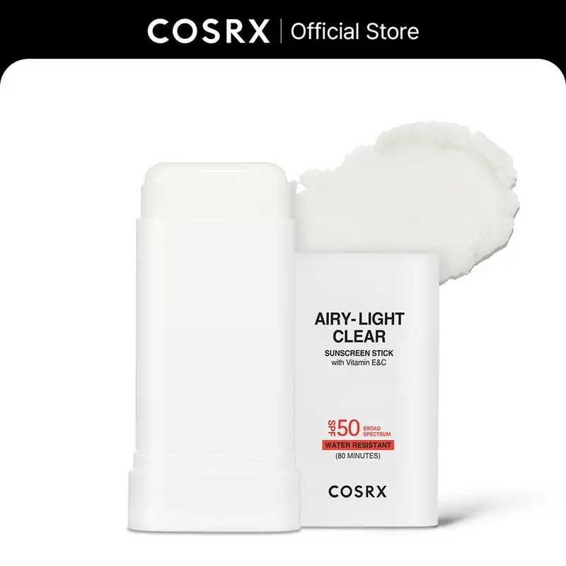 [COSRX OFFICIAL] COSRX Airy-Light Smooth Facial Sunblock Stick, Water-Proof UV Protection, OTC, 19g