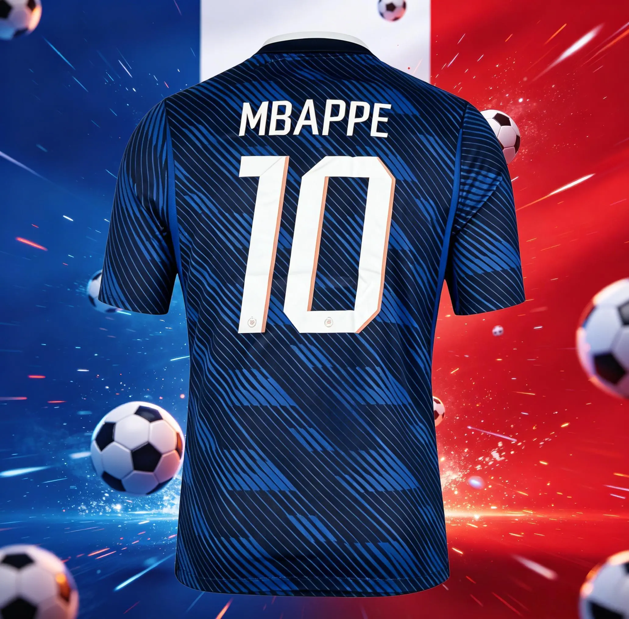 10# Mbappé 7# Dembele 2026 France National Home And Away Short And Long Sleeve Soccer Jersey Fans Version Breathable