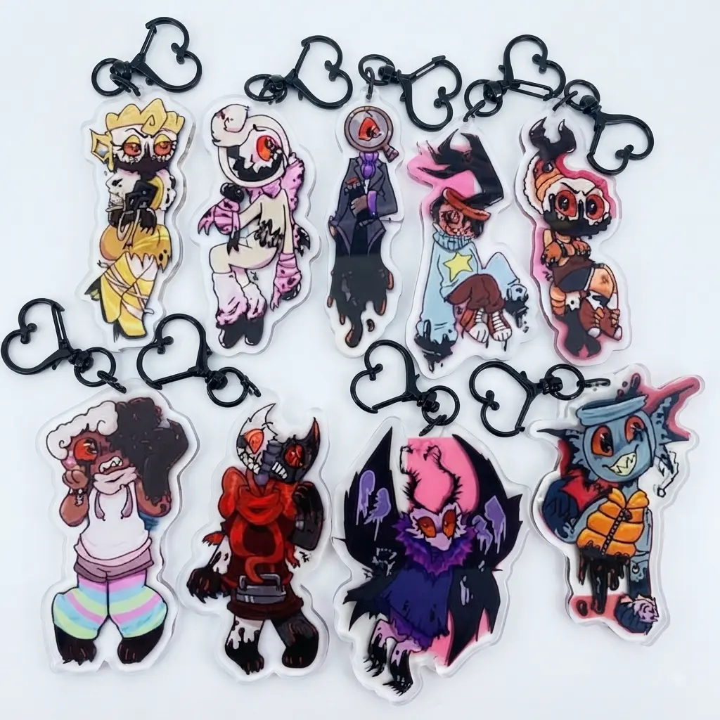 Dandy’s world inspired twisted keychains, Friends Gift