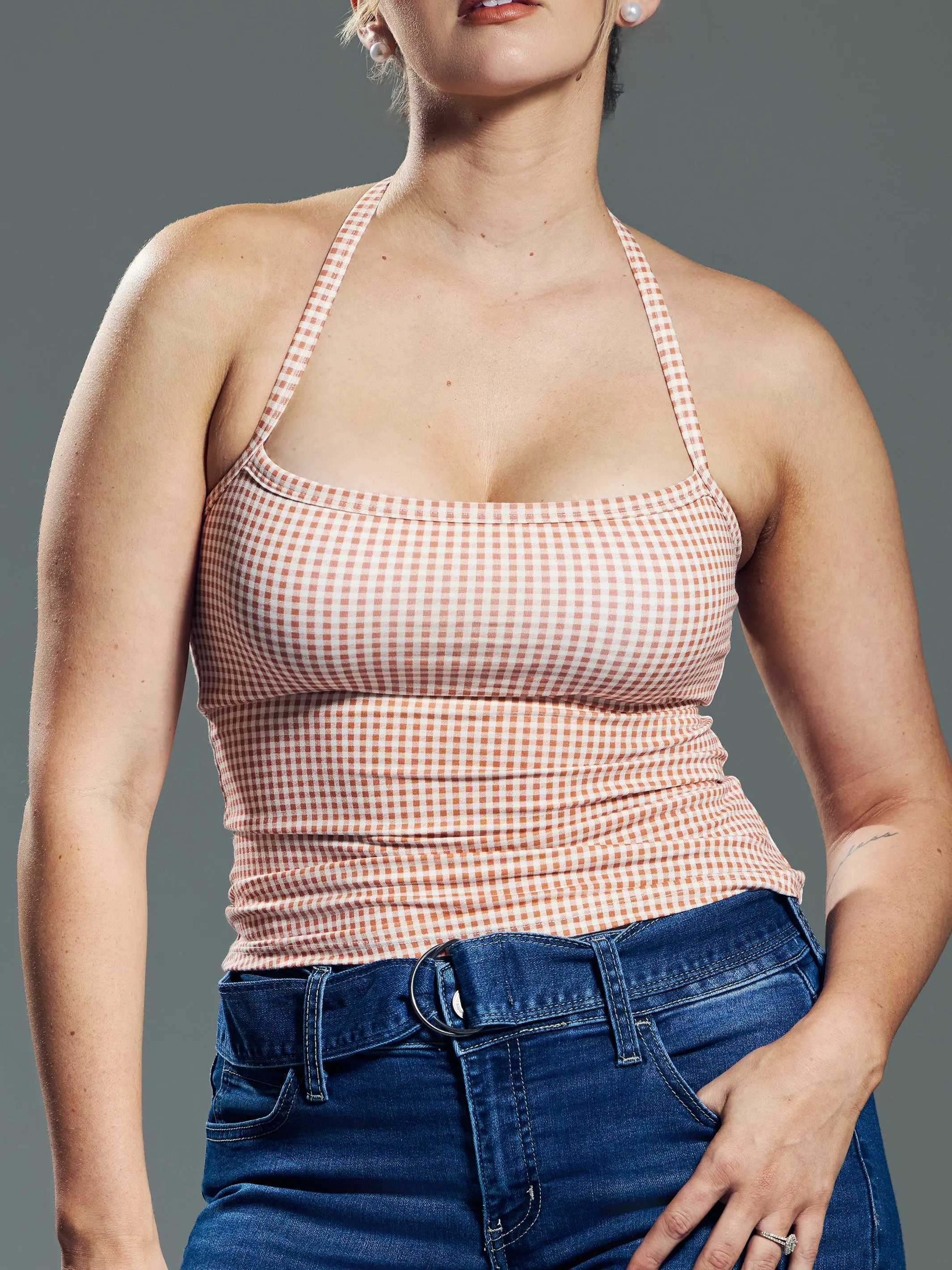 Spice and White Gingham