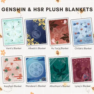 Genshin Impact & Honkai Star Rail Plush Blankets