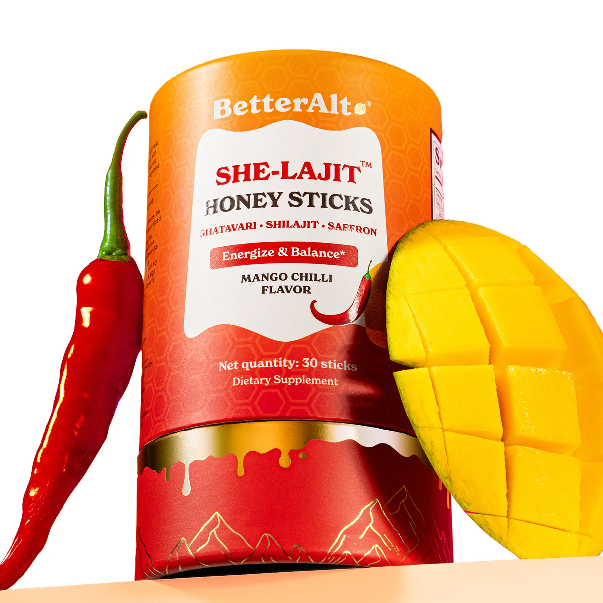 Women Multi-Mineral Mango Chilli Honey Sticks | Shilajit, Shatavari & Saffron | Hormonal Balance & Energy - 30 Honey Packs Women Multi-Mineral Mango Chilli Honey Sticks | Shilajit, Shatavari & Saffron | Hormonal Balance & Energy - 30 Honey Packs