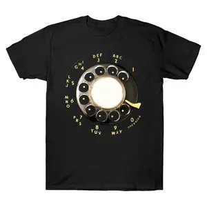 Oversized rotary dial telephone Graphic T-Shirt Streetwear Holiday Wear y2k cotton fashion Streetwear Lover Gift Top Trending