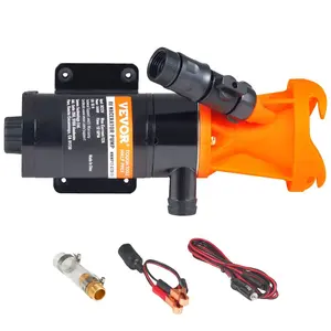 fathersdaygift VEVOR RV Portable Macerator Pump, 12V, 12GMP Quick Release RV Waste Pump, RV Sewage Sewer Pump with Detachable Quick Connection Valve Metal Hose Clamp Power Cord, for RV Boat Marine Motorhome Camper