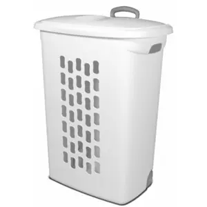 Sterilite 208377 28.38 in. Ultra Wheeled Hamper White