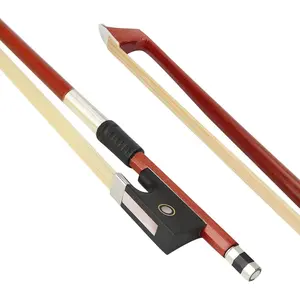 Violin Bow Full Size 4/4 Brazilwood Violin Bows Lightweight Bow Well  Fiddle Bow Made with Ebony Frog Mongolian White Horse Hair for Violin Student Professional (4/4)