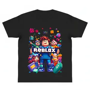 Roblox Themed Graphic black tee T-shirts For Men Women Cool Perfect Gaming y2k cotton fashion Streetwear Top Trending Comfort Casual Outfit Present